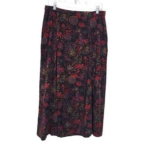 Vintage Y2k skirt maxi black floral paisley 90's fairy grunge Whimsigoth 8